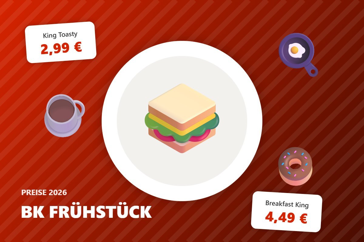 burger king fruehstueck preise – Illustration mit Preisen