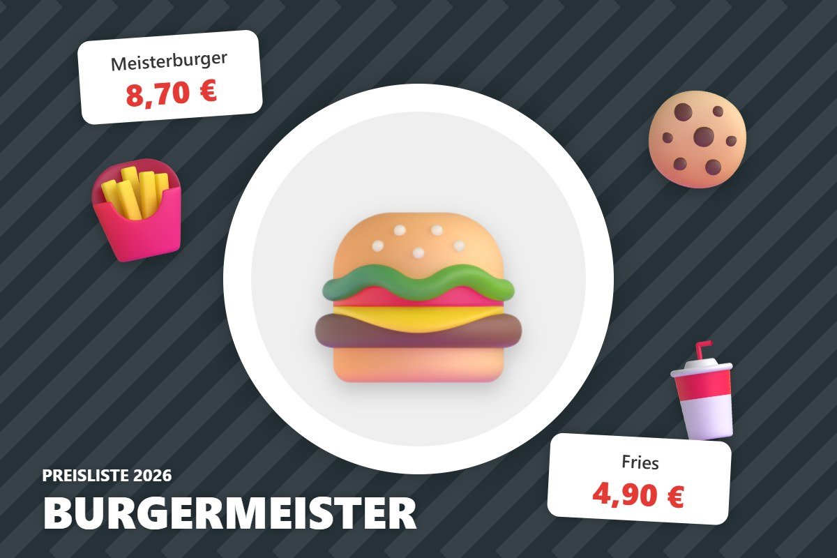 burgermeister preise – Illustration mit Preisen