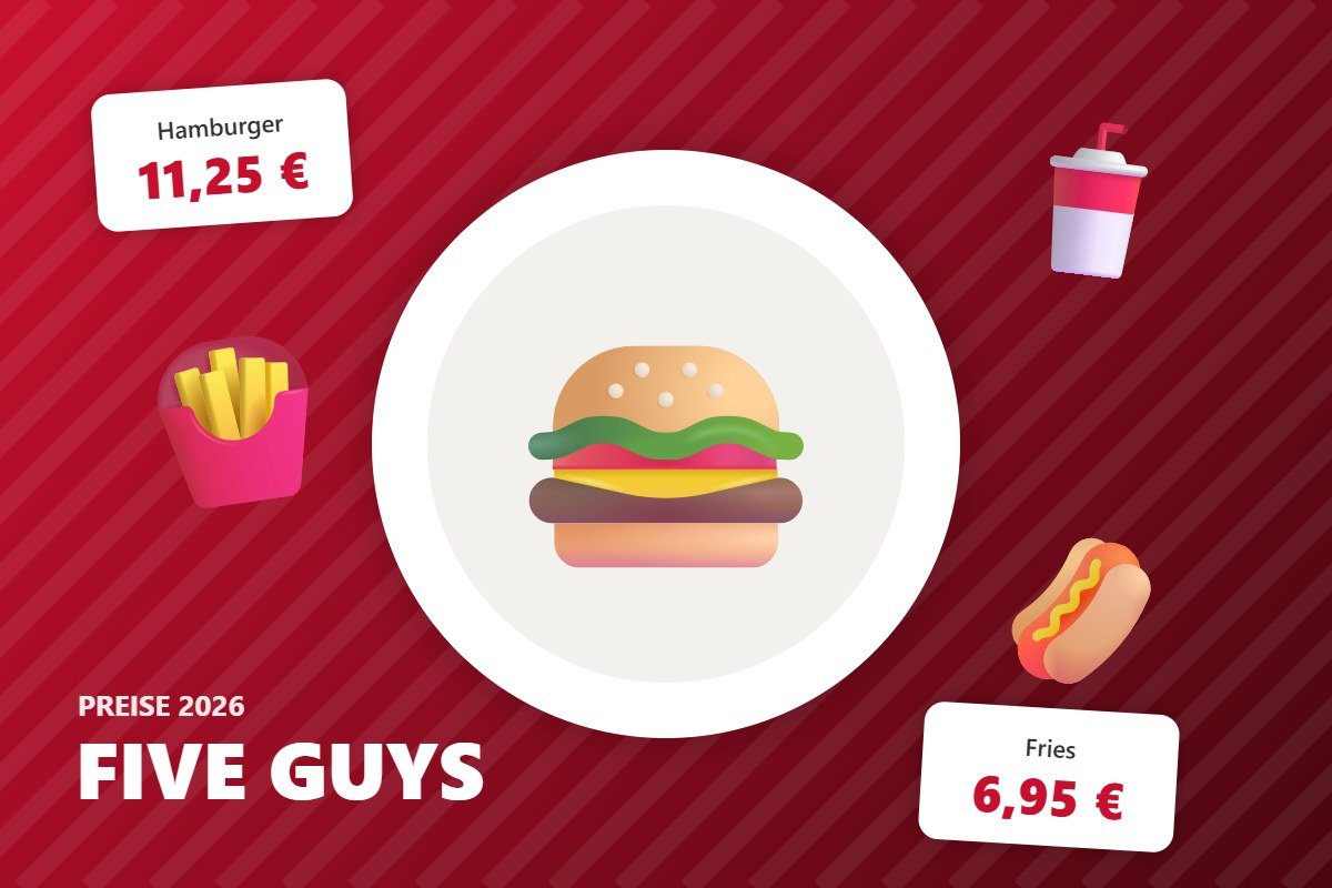 five guys preise – Illustration mit Preisen
