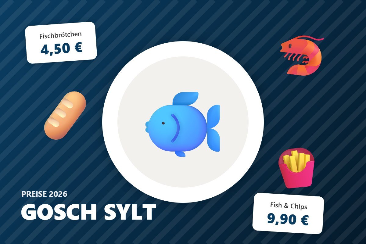 gosch sylt speisekarte – Illustration mit Preisen