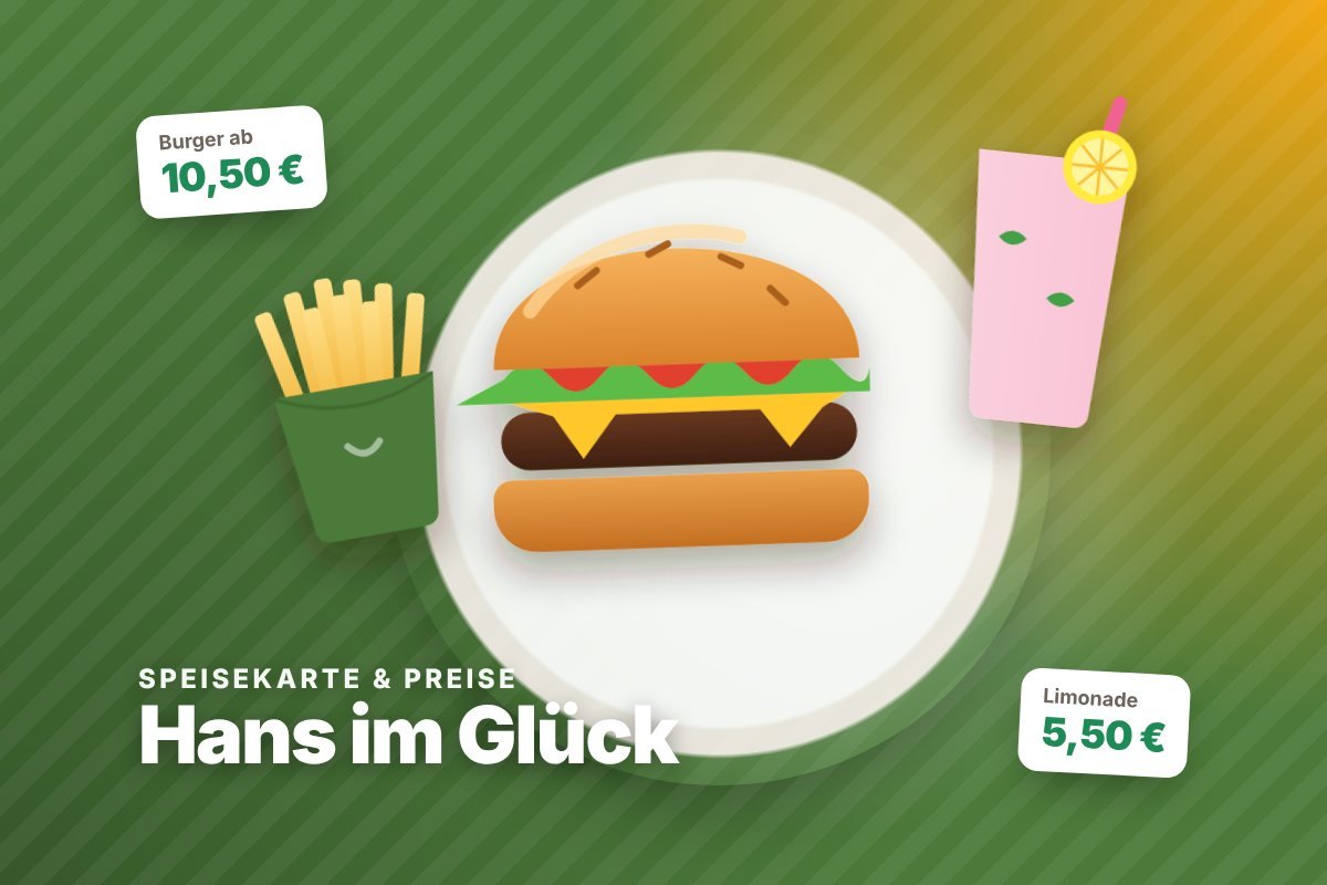 hans im glueck speisekarte – Illustration mit Preisen