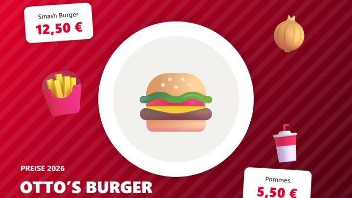 ottos burger speisekarte – Illustration mit Preisen
