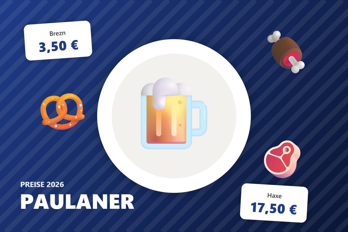 paulaner wirtshaus speisekarte – Illustration mit Preisen