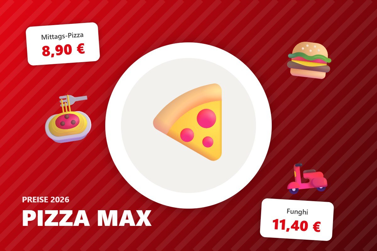 pizza max preise – Illustration mit Preisen