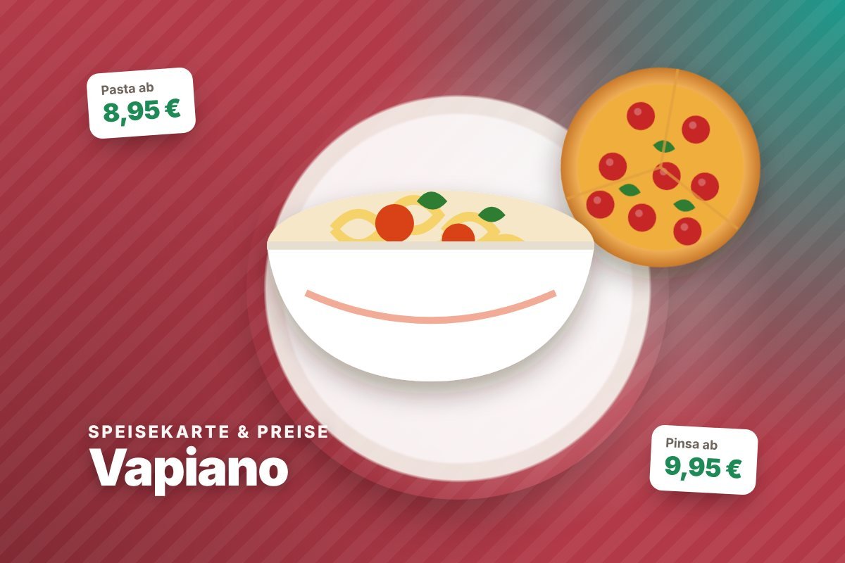 vapiano speisekarte – Illustration mit Preisen