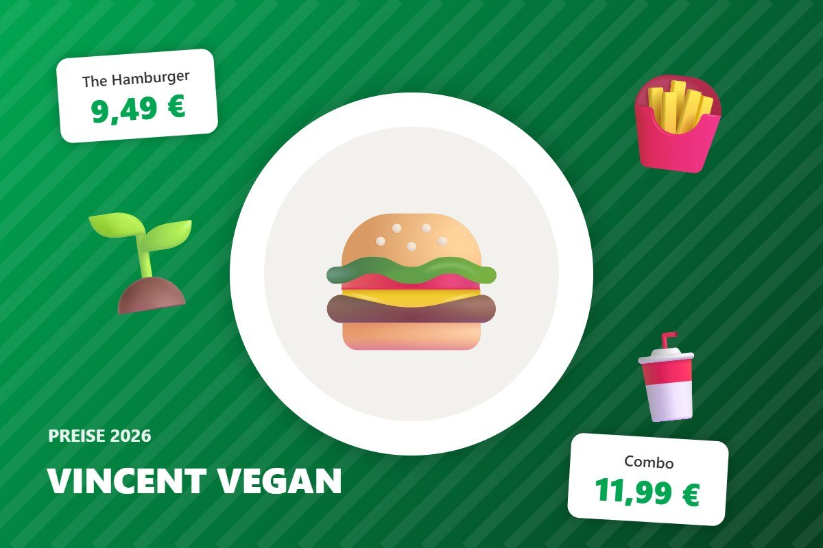 vincent vegan preise – Illustration mit Preisen